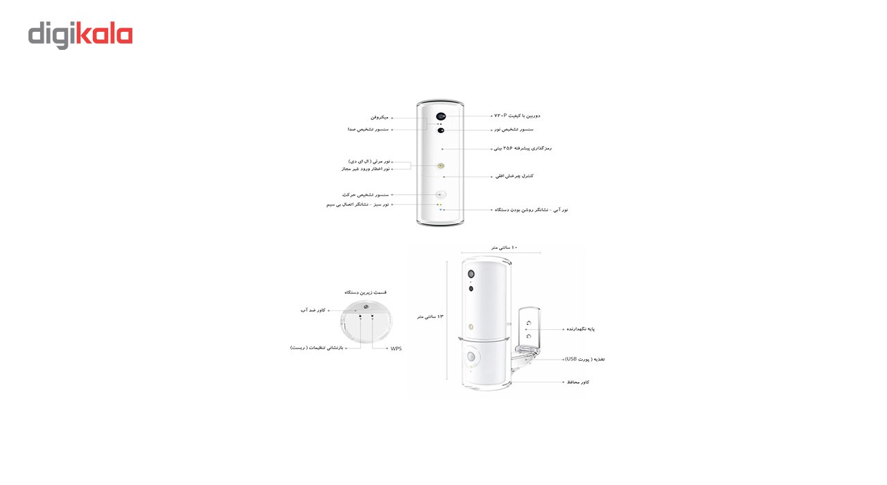 دوربین تحت شبکه هوشمند بی سیم آماریلو مدل iSensor HD PATIO