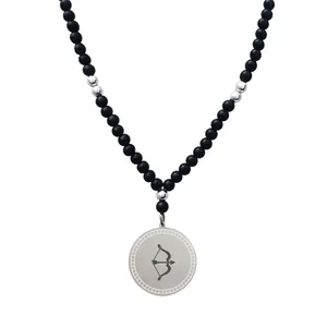 گردنبند مردانه ترمه ۱ مدل تیر و کمان کد OXS1048