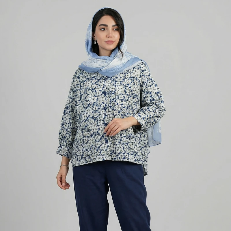 شومیز آستین بلند یقه برگردان زنانه السانا مدل آوانا کد 242705