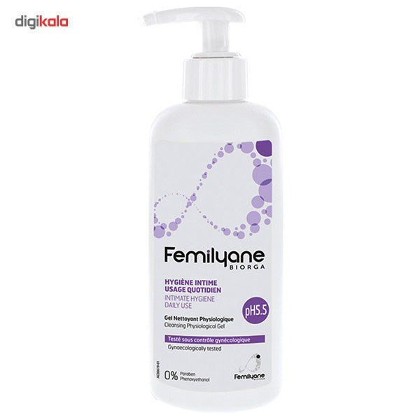 ژل بهداشتی بایورگا سری Femilyane مدل Physio pH5.5 حجم 200 میلی لیتر
