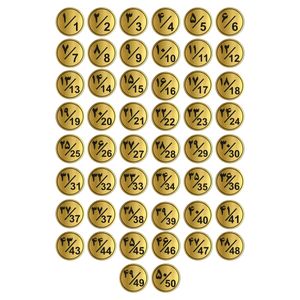 تابلو راهنما طرح پلاک اعداد مدل GNG1350 مجموعه 50 عددی