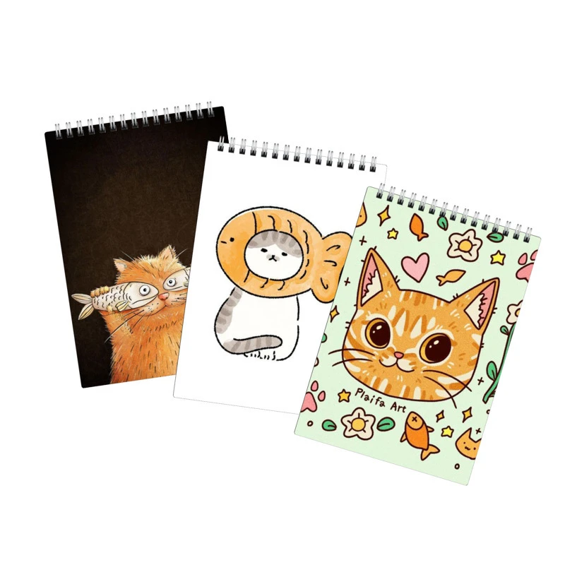 دفتر نقاشی 40 برگ لالالی لو طرح گربه و ماهی کد 92 مجموعه 3 عددی