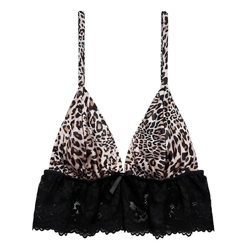 نیم تنه زنانه مدل ساتن براق بندی طرح پلنگی