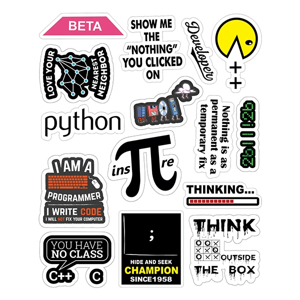 استیکر لپ تاپ توییجین و موییجین طرح برنامه نویسی کد 204 مجموعه 15 عددی