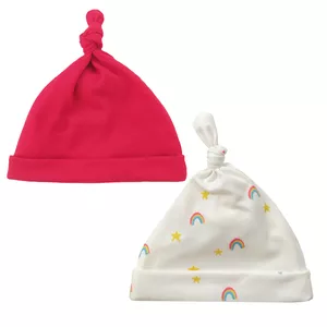 کلاه نوزادی مدل ستاره و آسمان کد 01 بسته دو عددی