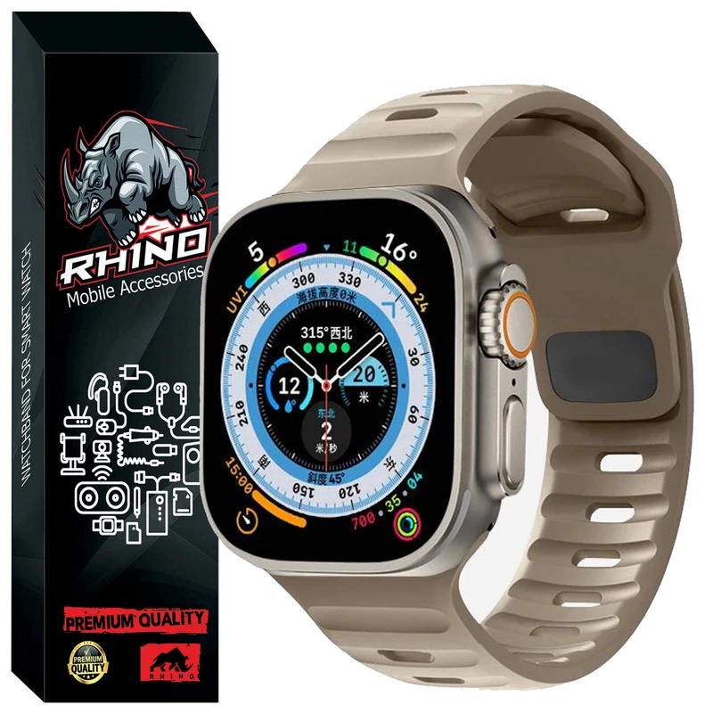 بند راینو مدل Rugged مناسب برای ساعت هوشمند اسمارت واچ T10 Ultra / T20 Ultra