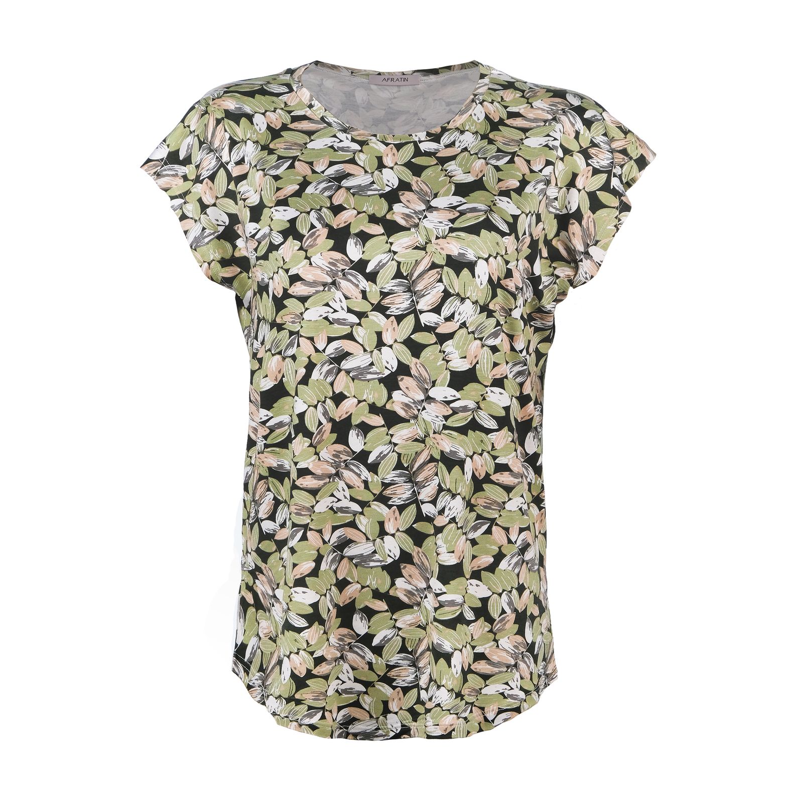 تی شرت آستین کوتاه زنانه افراتین مدل برگ کد 2579 رنگ سبز -  - 1