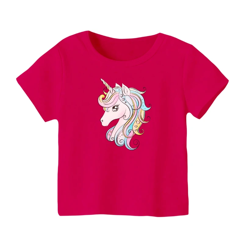 تی شرت آستین کوتاه بچگانه مدل یونیکورن کد ۴۱