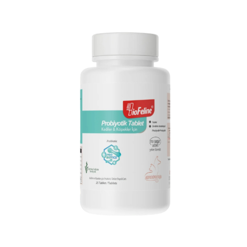 قرص پروبیوتیک گربه و سگ بیوفلاین مدل Probiotic بسته 25 عددی