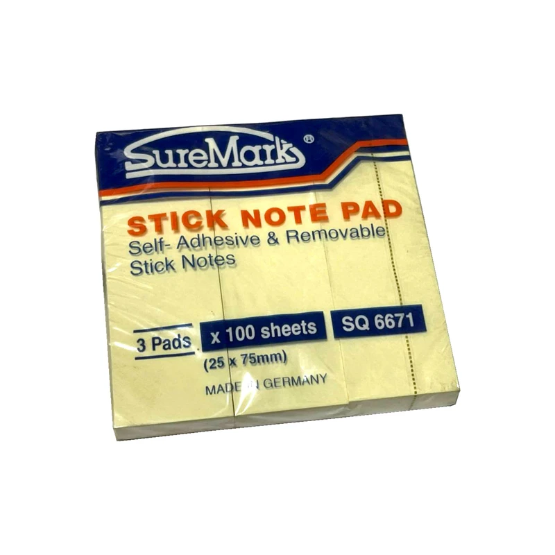 کاغذ یادداشت چسب دار شورمارک مدل Marker سایز 7.5x7.5 سانتی متر