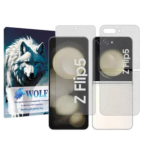 Wolf Tough model matte Screen Protector Suitable for Samsung Galaxy Z Flip 5 Mobile Phone with Back Protector