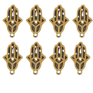 اویز دستبند مدل دست کد100رنگ برنزی بسته 8 عددی