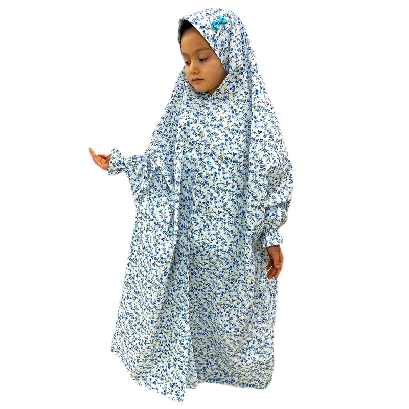 چادر نماز دخترانه مدل آستین دار جلوبسته