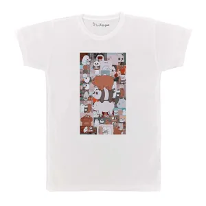 تی شرت بچگانه پرمانه طرح خرس های کله فندقی کد pmt.5546