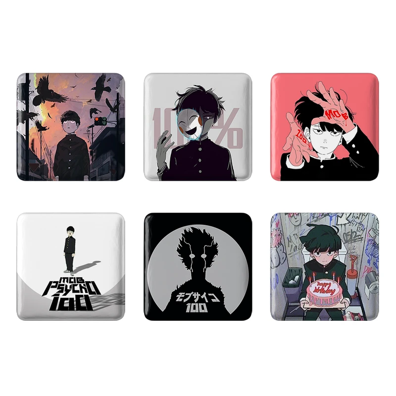 مگنت خندالو طرح انیمه موب سایکو Mob Psycho 100 کد 1537A مجموعه 6 عددی