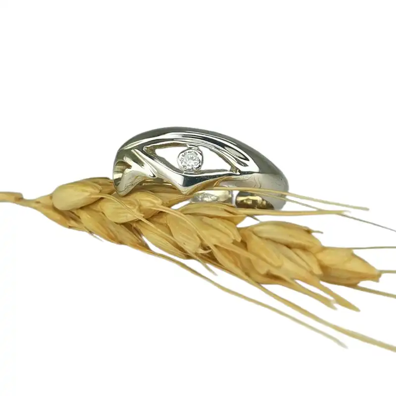 انگشتر نقره زنانه مدل نگاه