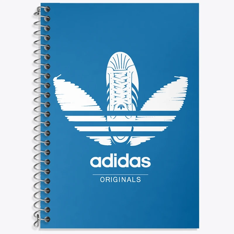 دفتر زبان 50 برگ خندالو مدل دو خط طرح آدیداس (Adidas) کد 36940