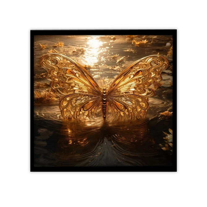 تابلو نوری بکلیت طرح پروانه طلایی مدل B-MID-19530