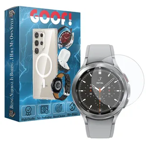 محافظ صفحه نمایش گوف مدل Glassy-G مناسب برای ساعت هوشمند سامسونگ Galaxy Watch 4 classic 46mm