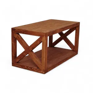 میز جلومبلی مربعی مدل چوبی AR-RusticCT100X