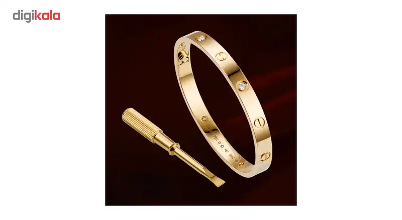 دستبند شهر شیک طرح کارتیر لاو مدل D224 سایز 7
