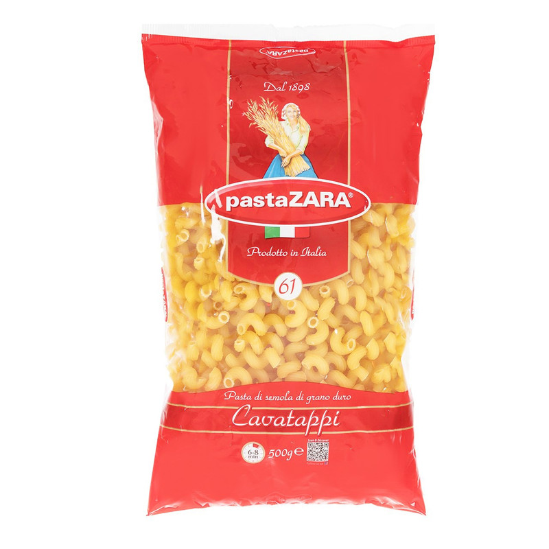 پاستا پاستا زارا مدل Cavatappi مقدار 500 گرمی