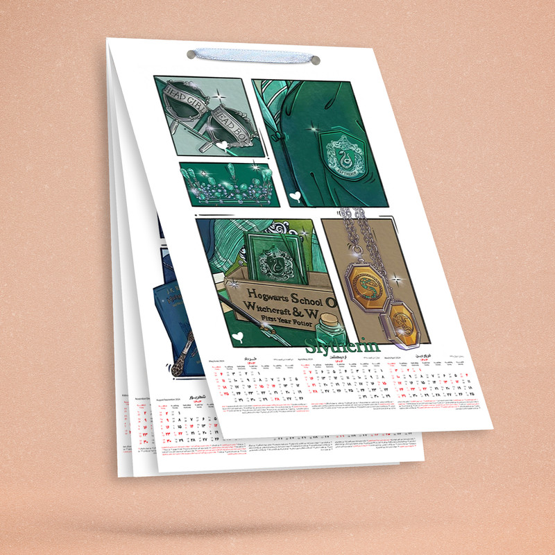 تقویم دیواری سال 1403 خندالو مدل هری پاتر Harry Potter کد A6