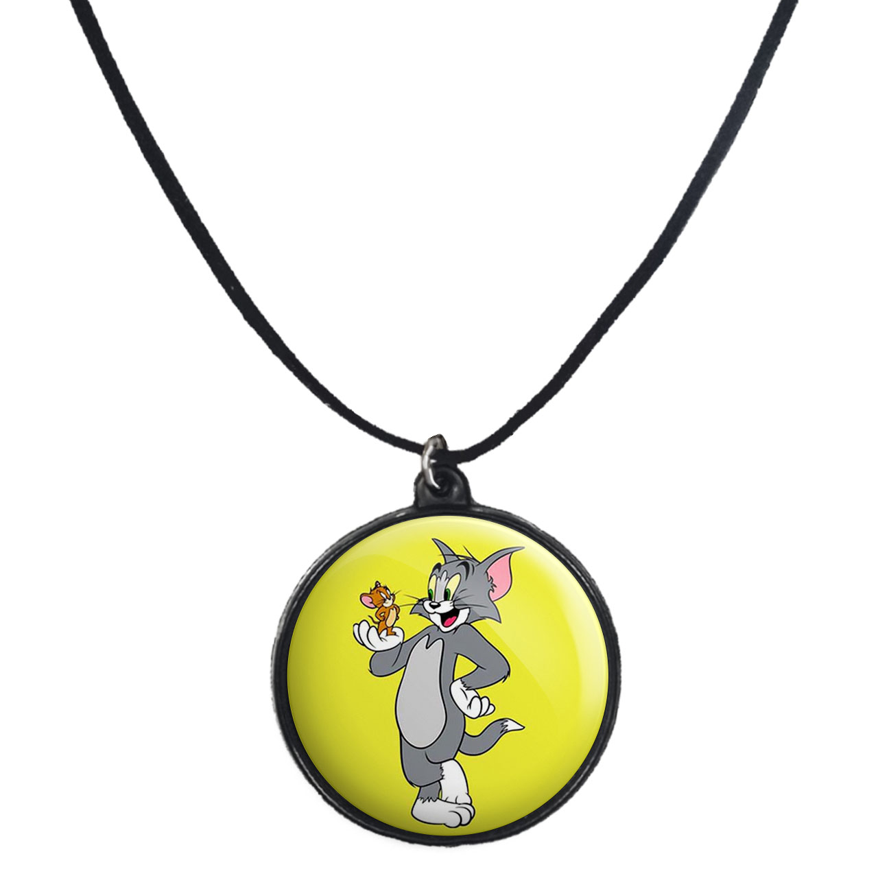 گردنبند پرمانه طرح تام و جری کد pmb.10764 مدل دو طرفه