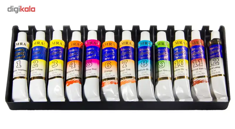 رنگ روغن 12 رنگ کامران حجم 22 میلی لیتر