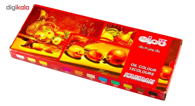 رنگ روغن 12 رنگ کامران حجم 22 میلی لیتر