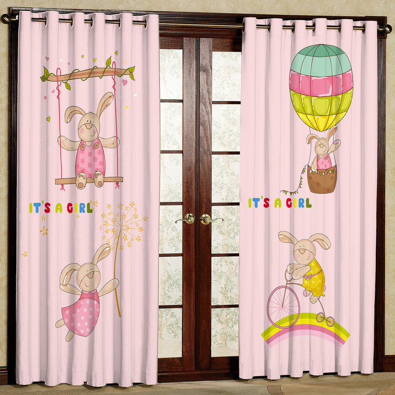 پرده بارمان دکور طرح کودک مدل هازان پانچی کد 47-4846 W سایز 140x280 سانتی متر