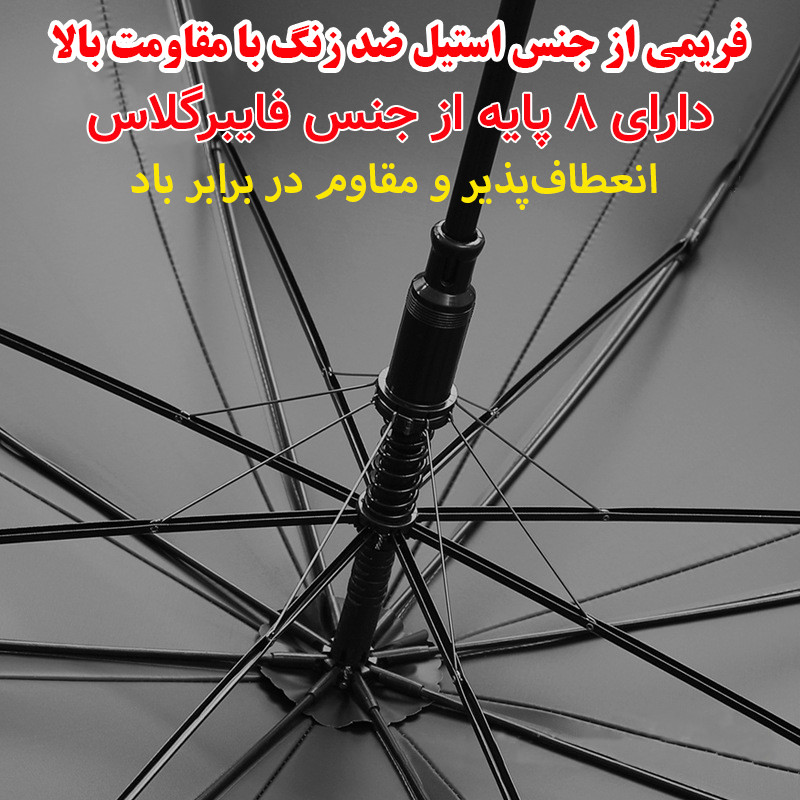چتر 8 پره گلد ایر مدل Petal قطر 100 سانتی‌متر