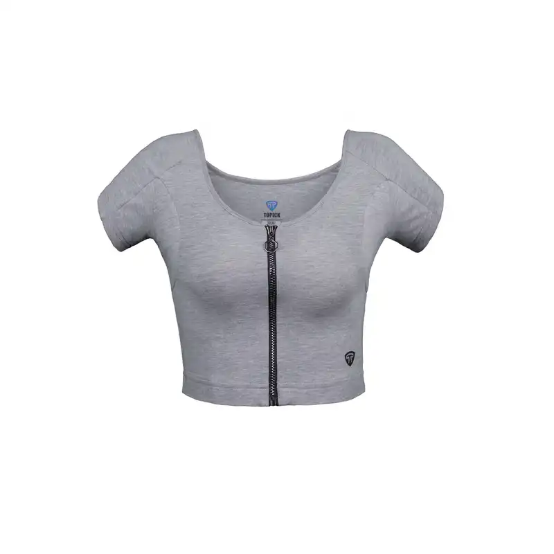 ست نیم تنه و لگینگ ورزشی زنانه تاپیک مدل ضدتعریق ملانژ