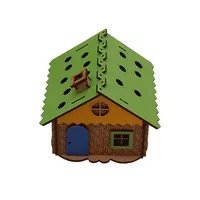 قلمدان چوبی مدل کلبه جنگلی کد 001
