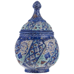 قندان مسی میناکاری شده اثر سلطانی طرح 2 سایز کوچک
