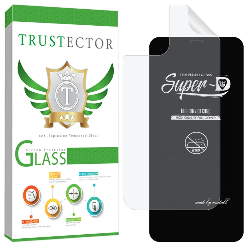 محافظ صفحه نمایش تراستکتور مدل SUNT مناسب برای گوشی موبایل اپل iPhone 12 Pro Max به همراه محافظ پشت گوشی