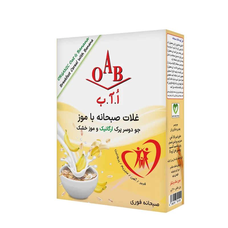 جو دوسر پرک ارگانیک و موز خشک اُ.آ.ب - 200 گرم