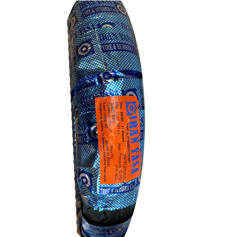 لاستیک موتورسیکلت ایران یاسا مدل کارن سایز 17-90/90