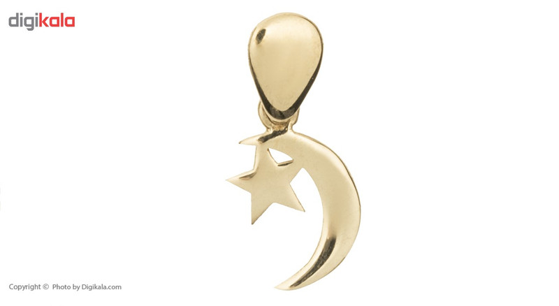 آویز گردنبند طلا 18 عیار زنانه ماهک مدل MM0590 طرح ماه و ستاره