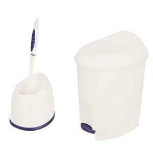 Mahsun Dolphin Waste Bin and Brush Set