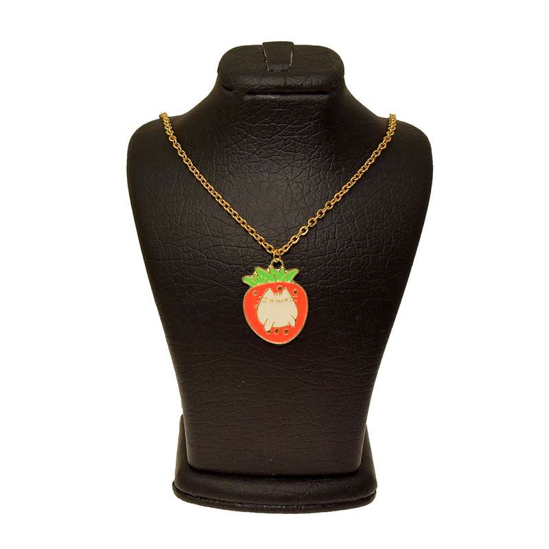 گردنبند دخترانه دلنار گالری مدل توت فرنگی و گربه گردنبند دخترانه دلنار گالری مدل توت فرنگی و گربه