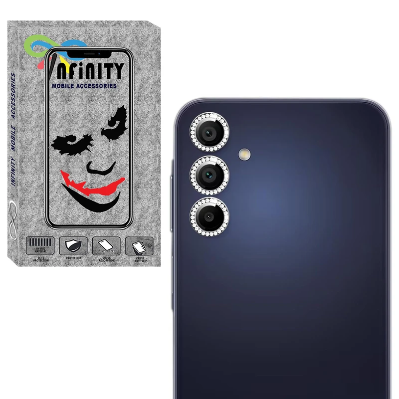 محافظ لنز دوربین رینگی اینفینیتی مدل Ring-Diamond-IN مناسب برای گوشی موبایل سامسونگ Galaxy A55