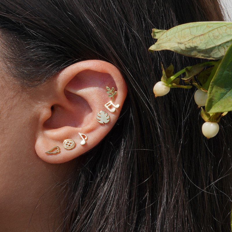 گوشواره طلا 18 عیار زنانه درریس مدل  بال تو خالی - 3