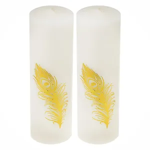 شمع مدل پرطلایی بسته 2 عددی