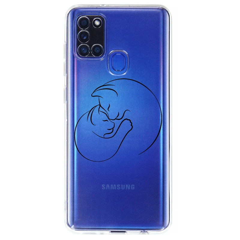 کاور مگافون طرح گربه مدل C61-B مناسب برای گوشی موبایل سامسونگ Galaxy A21 S