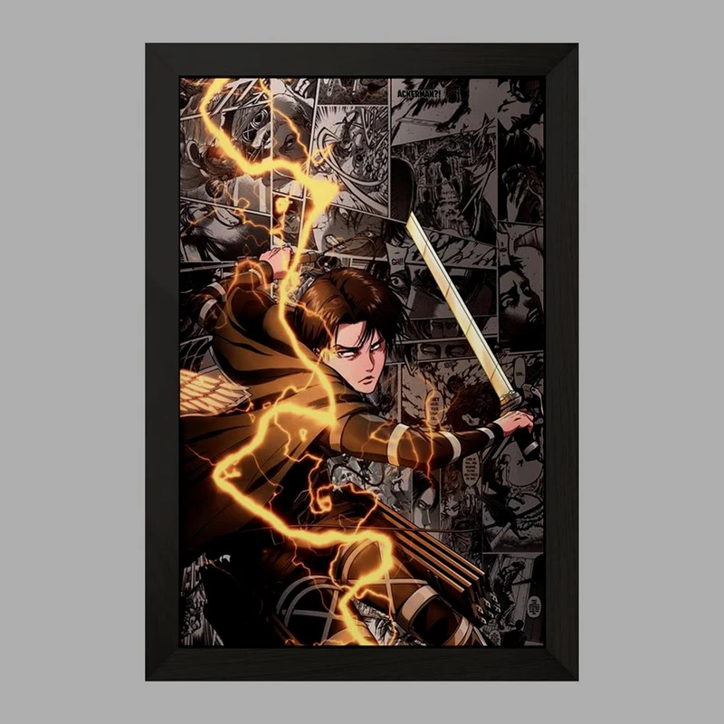 تابلو خندالو مدل لیوای آکرمن انیمه اتک آن تایتان Attack on Titan کد 11002