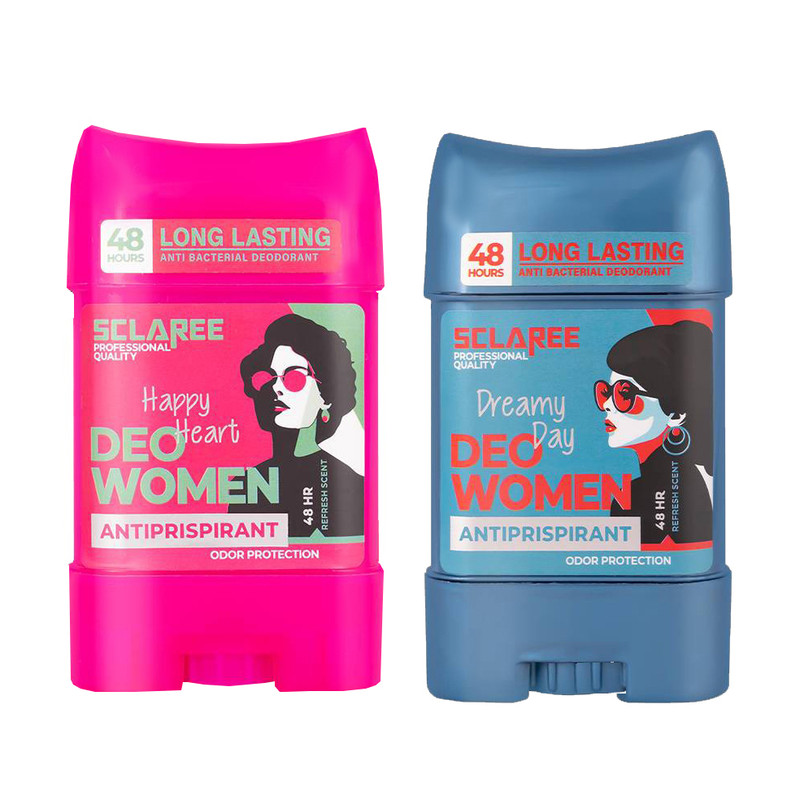 استیک ضد تعریق زنانه اسکلاره مدل Hapyp heart به همراه استیک ضد تعریق زنانه اسکلاره مدل Dreamy day حجم 75 میلی لیتر