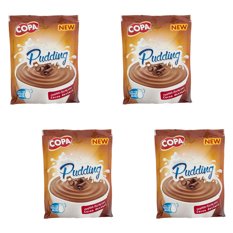 پودر دسر پودینگ کاکائویی کوپا - 125 گرم بسته 4 عددی
