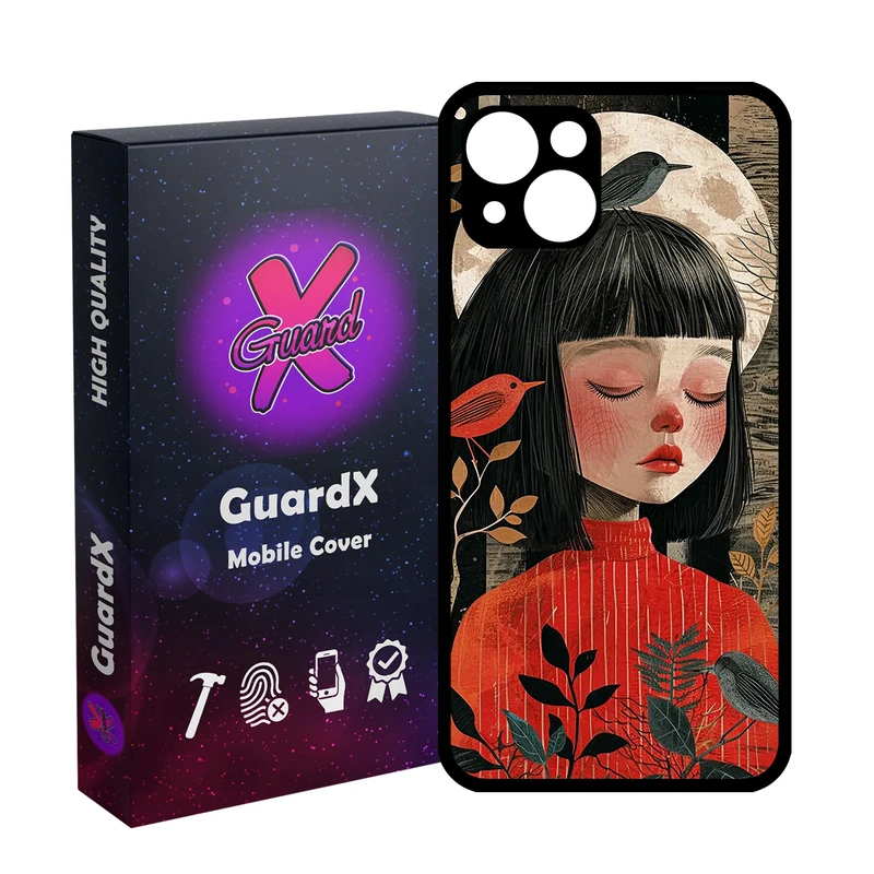 کاور گارد ایکس طرح Girl مدل Glass10784 مناسب برای گوشی موبایل اپل iPhone 13