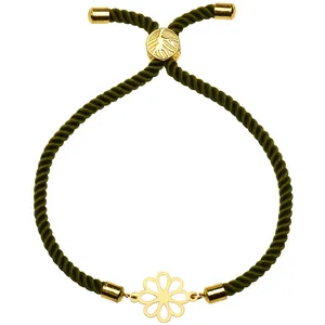 دستبند طلا 18 عیار زنانه الن نار مدل گل ELN1628